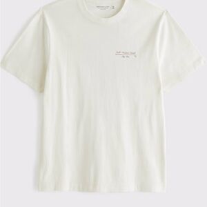 Abercrombie & Fitch Cream Short Sleeve Tee